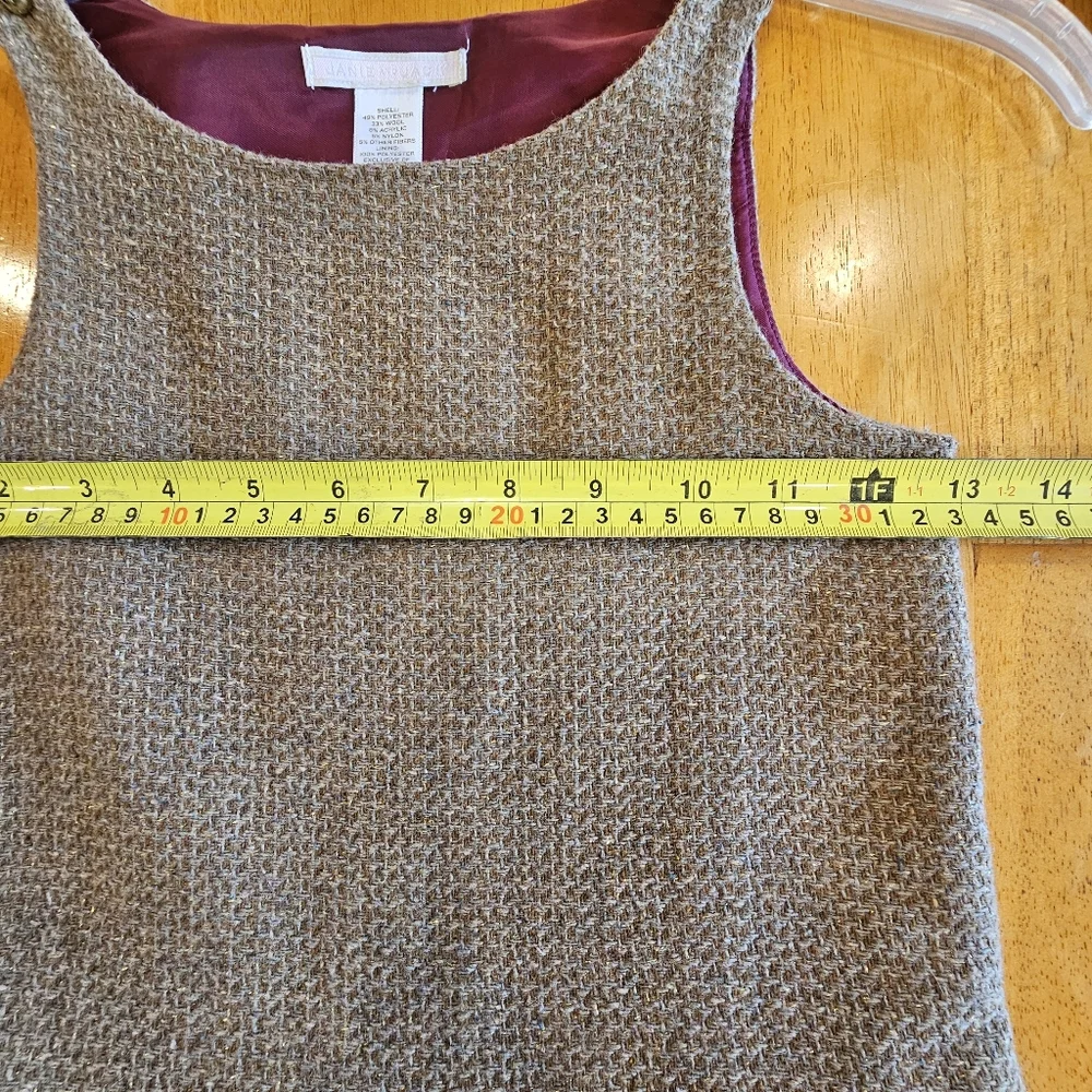 JANIE AND JACK SIZE 5 BROWN TWEED AND MAROON GIRL'S CHRISTMAS/HOLIDAY JUMPER - Picture 7 of 8